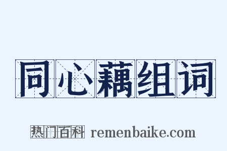 同心藕组词是什么意思的图片